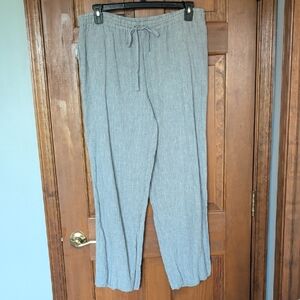 Light Gray Drawstring LinenPants L